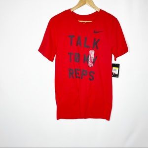 NIKE | Red Talk To My Reps Tee Small
